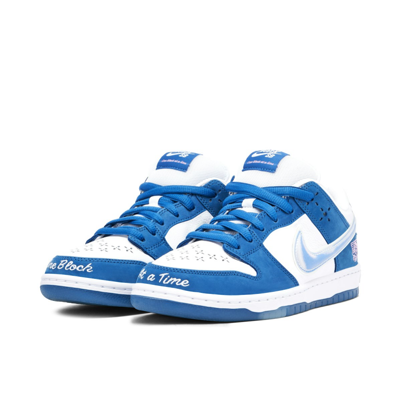 SB Dunk Low x Born x Raised White Blue