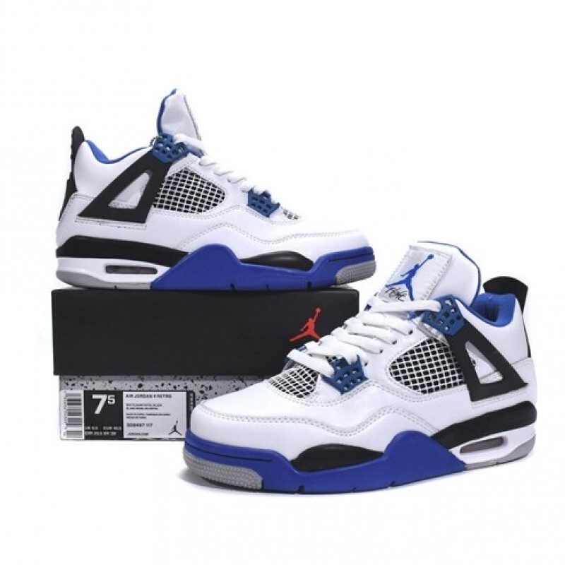 Air Jordan Retro 4 White Motorsports