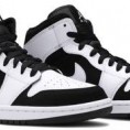 Air Jordan 1 Mid White Black Tuxedo