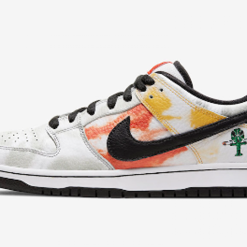 SB Dunk Raygun White Tie-Dye