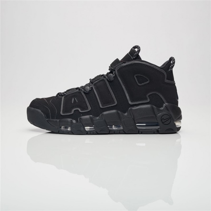 Air More Uptempo Triple Black Reflective