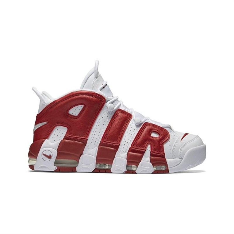 Air More Uptempo White Gym Red