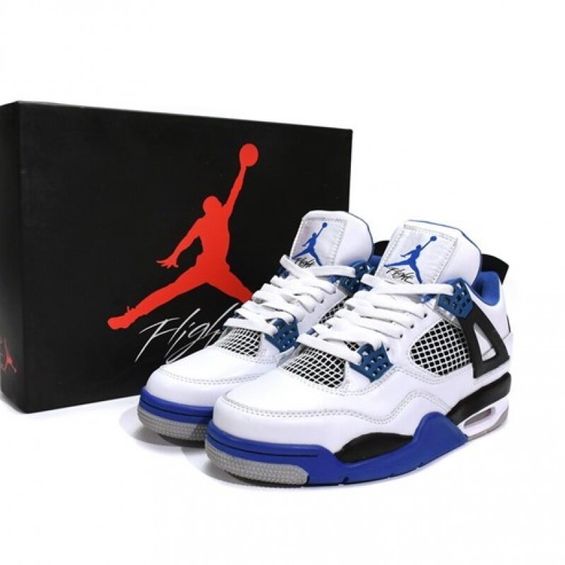 Air Jordan Retro 4 White Motorsports