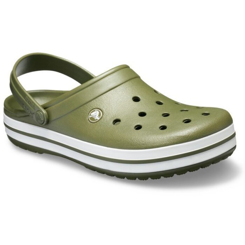 Crocs Crocband Army Green White