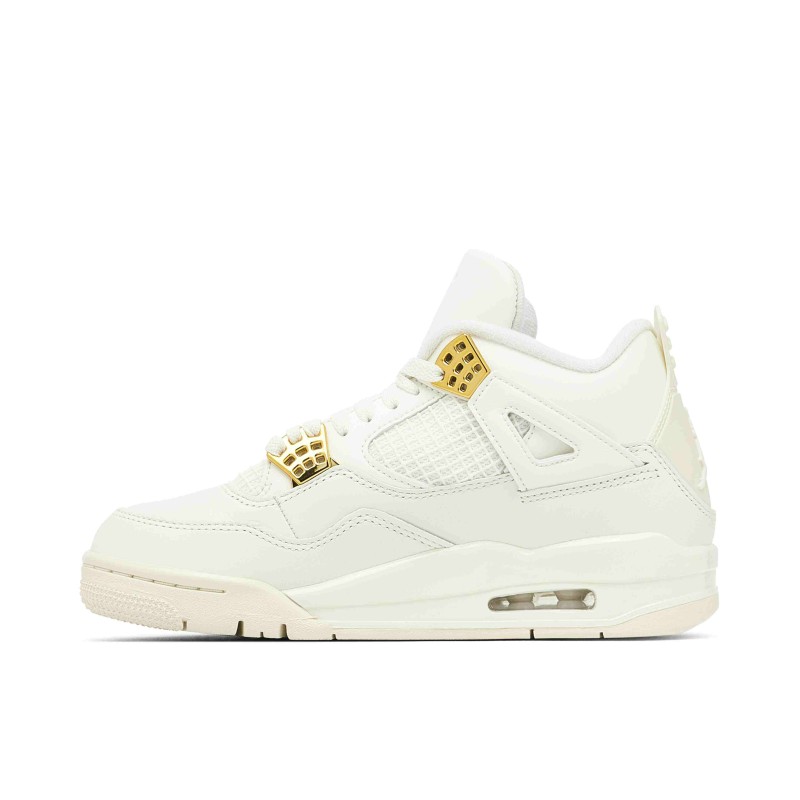 Air Jordan 4 Retro Sail Metallic Gold Womens