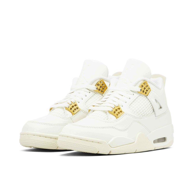 Air Jordan 4 Retro Sail Metallic Gold Womens