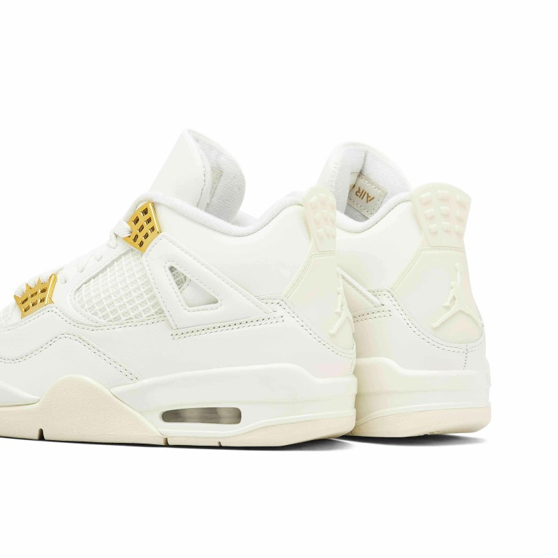 Air Jordan 4 Retro Sail Metallic Gold Womens