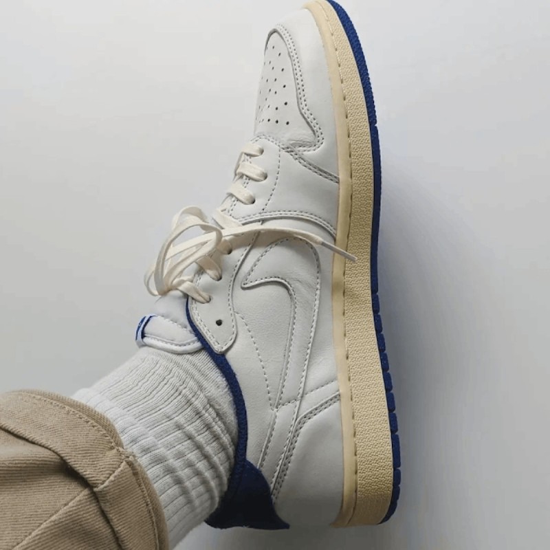 Travis Scott x Fragment Air Jordan 1 Low OG White/Blue/Sail