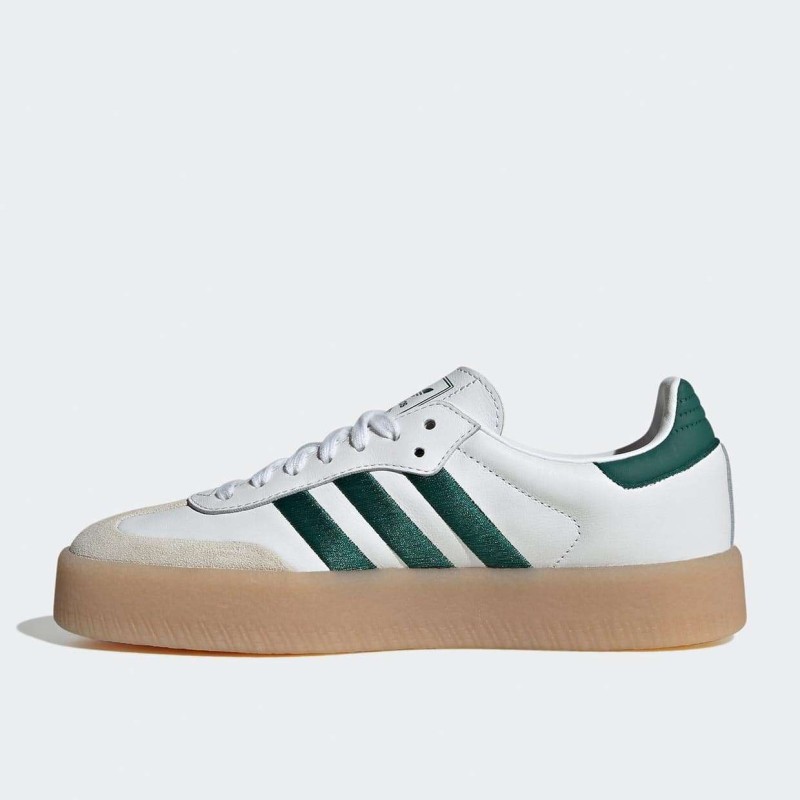 Sambae White Collegiate Green Gum Womens