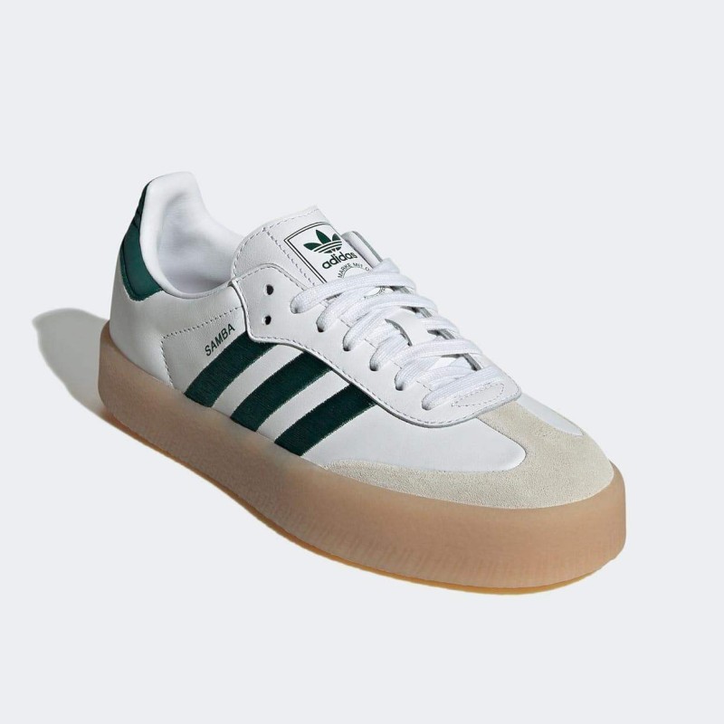 Sambae White Collegiate Green Gum Womens