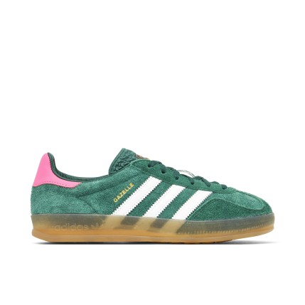 Gazelle Indoor Collegiate Green Pink Womens