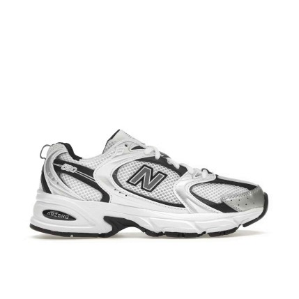 New Balance 530 White Silver Metallic Black