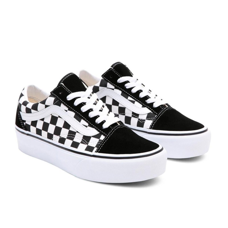 Vans UA Old Skool Platform Black White Checkerboard