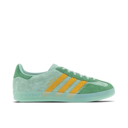 Gazelle Indoor Hazy Green Crew Yellow Womens